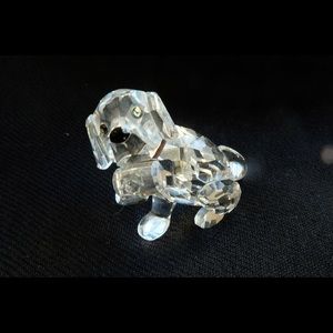 Swarovski crystal dog figurine